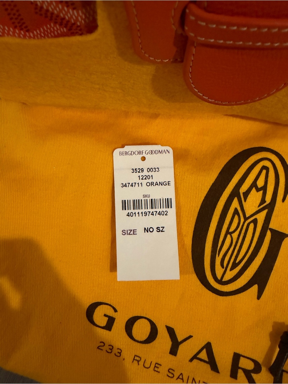 Goyard orange Saigon brand new with tag - Picture 4 of 5